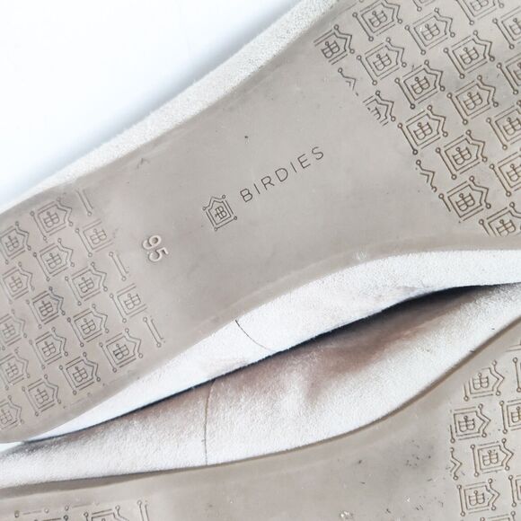 Birdies The Starling Boho Preppy 9.5 Latte Suede Loafers Flats Nuetral Camel Tan - Picture 8 of 10